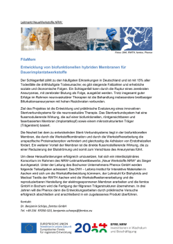 FilaMem Entwicklung von biofunktionellen hybriden