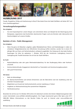 PraktikantIn Bachelor of Arts 2017 - Bewerbungs-Manager
