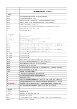 Terminkalender 2016/2017 - St. Michael