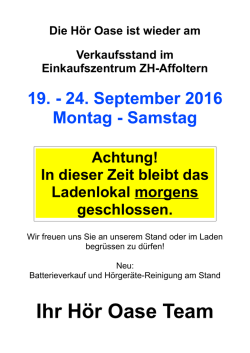 Donwload ge&auml;nderte &Ouml;ffnungszeiten  - Hoer-Oase