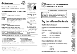 Gottesdienste - Kirchengemeinde Schwabach