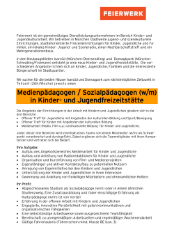 Feierwerk sucht Medienpädagogen/in (15.09.2016) (PDF