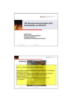 VKF Brandschutzvorschriften 2015