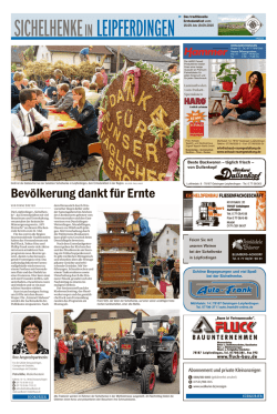 Bevölkerung dankt für Ernte