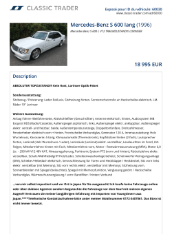Mercedes-Benz S 600 lang (1996) 18 995 EUR