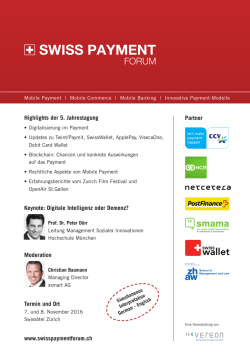 ‌PDF Agenda - Swiss Payment Forum