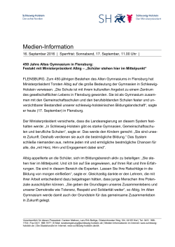 Medien-Information - Schleswig