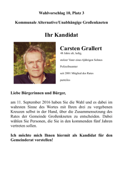 Ihr Kandidat Carsten Grallert
