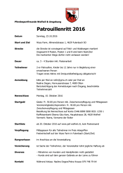 Patrouillenritt 2016 - PSF