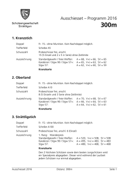 Distanz 300m - Sch&uuml;tzengesellschaft Str&auml;ttligen