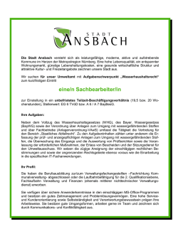 eine/n Sachbearbeiter/in