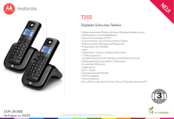 Digitales Schnurlos Telefon EVP: 34,95