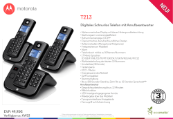Digitales Schnurlos Telefon mit Anrufbeantworter EVP: 49,95