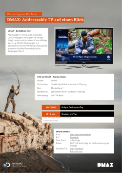 DMAX: Addressable TV auf einen Blick.