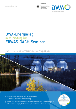 DWA-EnergieTag ERWAS-DACH-Seminar