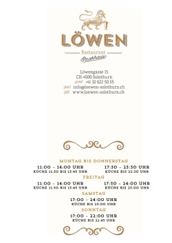 Aktuelle Speisekarte - loewen