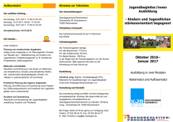 Jugendbegleiter/innen Ausbildung