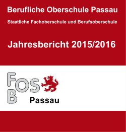 Jahresbericht des vergangenen Schuljahres - Fos-Bos