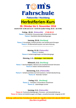 Herbstferien-Kurs