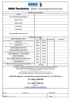 DAKO-TimeStation Basis Bestellformular