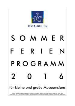 Sommerferienprogramm 2016 der Mussen im Ostalbkreis