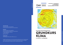 grundkurs klima - &Ouml;sterreichische Akademie der Wissenschaften