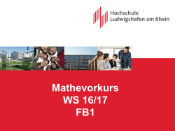 M Mathevorkurs WS 16/17 FB1