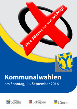 Kommunalwahlen - Samtgemeinde Spelle