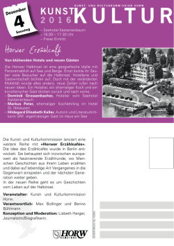 Horwer Erzählcafé