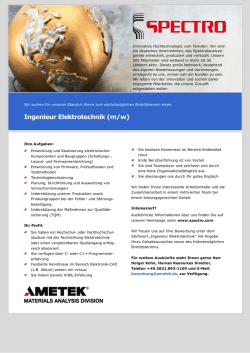 Ingenieur Elektrotechnik (m/w)