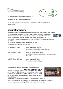 Informationsabend - Oberschule Hilter
