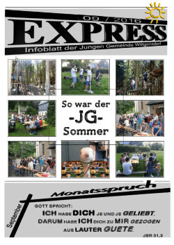 Express vom 20.07.2016 - Junge Gemeinde Wittgensdorf