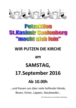 Helfende H&auml;nde f&uuml;r Kirchenputz - franziskus