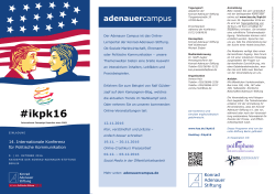 Flyer #ikpk16  - Konrad-Adenauer