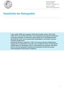 Geschichte der Osteopathie