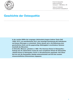 Geschichte der Osteopathie