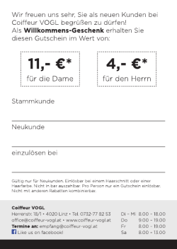 Wir freuen uns sehr, Sie als neuen Kunden bei