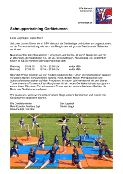 Info Schnuppertraining Ger&auml;teriege