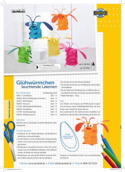 Gl&uuml;hw&uuml;rmchen! Leuchtende Laternen