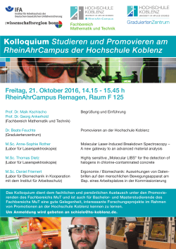Informationen - Hochschule Koblenz