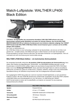 Match-Luftpistole: WALTHER LP400 Black Edition