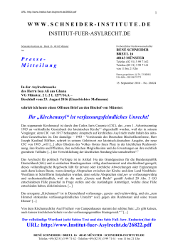 Offener Brief zum "Kirchenasyl" - Institut-fuer