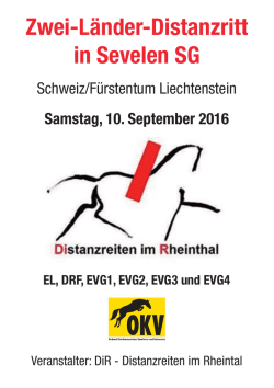 Sevelen (EL und EL-Finale) - Distanzreitverein Endurance