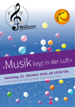 Musikliegt in der Luft - Musikschule Schenkenbergertal