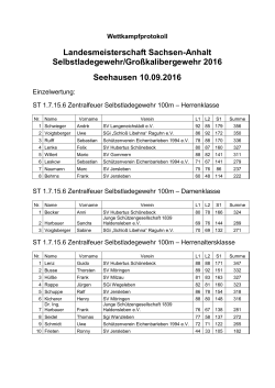 Siegerliste LM SLG und GK-100m 2016