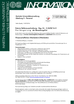 information - Zentrale Universit&auml;tsverwaltung - Martin