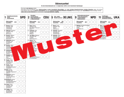 Musterstimmzettel Gemeindewahl Hambergen 2016