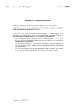 Drucksachen allgemein - Nieders&auml;chsischer Landtag