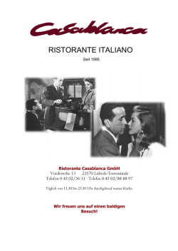 Unsere Speisekarte - Ristorante Casablanca