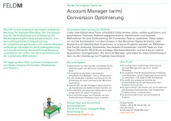 Account Manager (w/m) Conversion Optimierung
